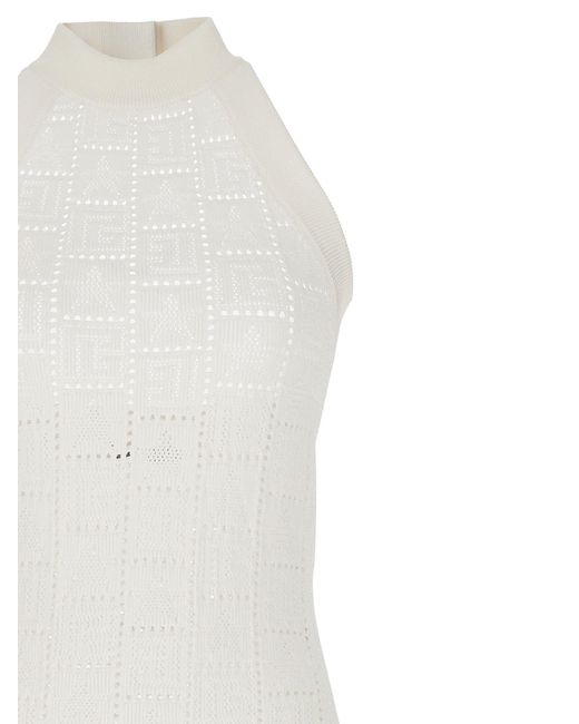 Monogrammed Knit Dress Abiti Bianco di Balmain in White