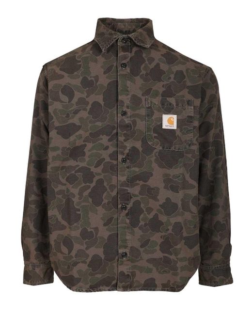 Carhartt Gray L/S Duck Casual Camouflage for men