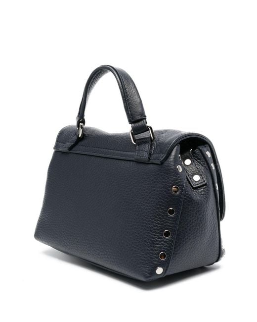 Zanellato Blue Postina Daily Baby Leather Handbag