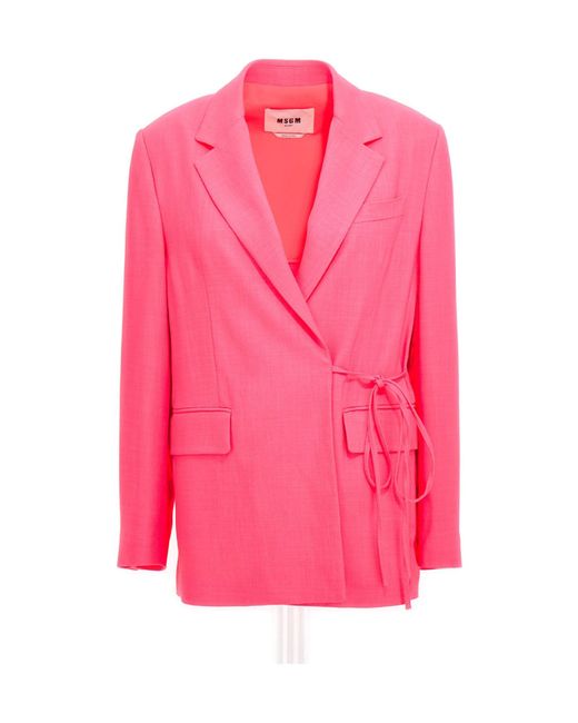 MSGM Pink Wallet Blazer Jacket