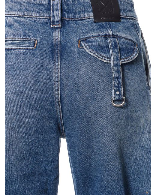Jeans cargo in cotone con tasche applicate di Off-White c/o Virgil Abloh in Blue
