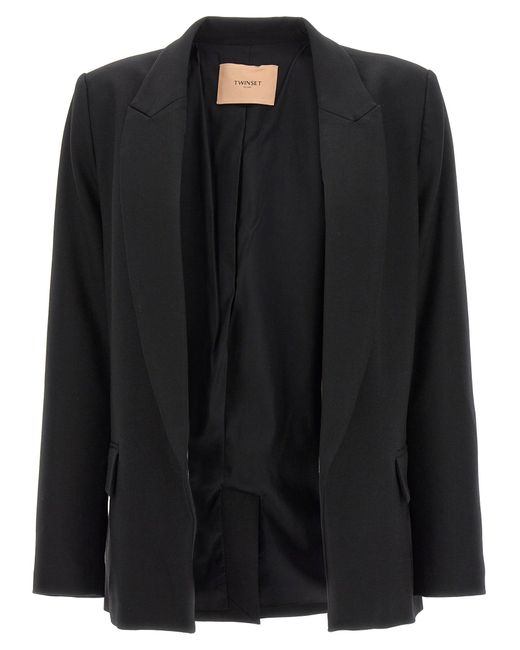 Twin Set Black Single-breasted Blazer Jacket Jackets