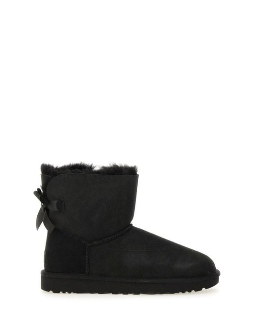 Ugg Black "Mini Bailey Bow Ii" Boot