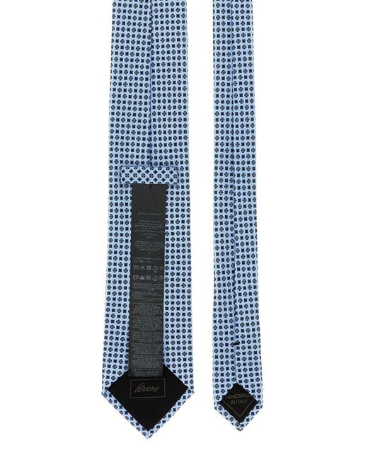 Jacquard Tie Cravatte Celeste-Uomo di Brioni in Blue da Uomo