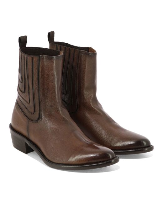 Sturlini Brown Bufalo Ankle Boots
