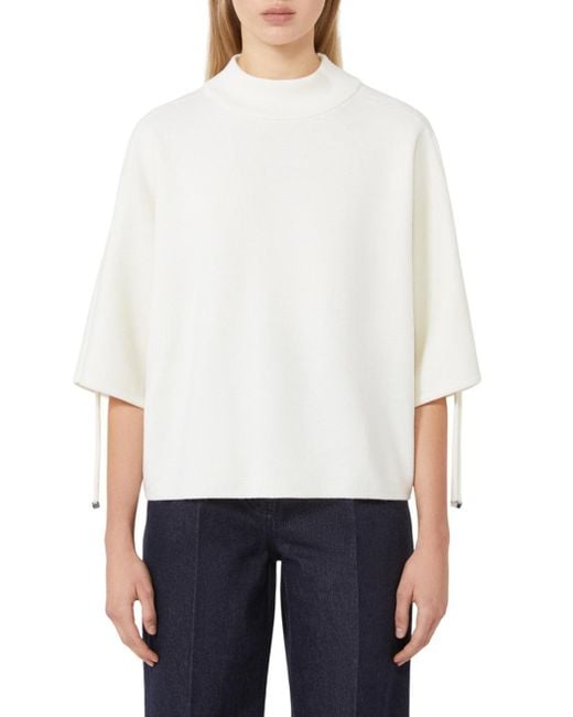 Max Mara White Soft Wool Sweater