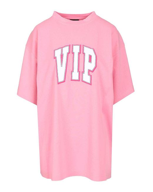 Balenciaga Pink T-Shirt With A Vintage Effect