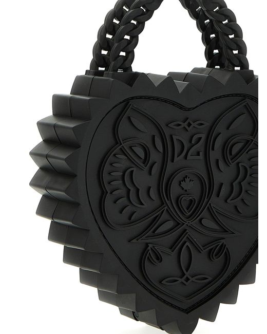 DSquared² Black Open Your Heart Hand Bags