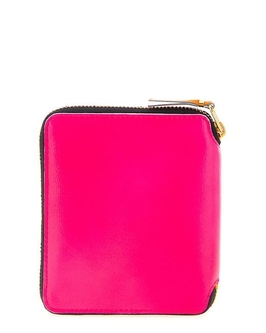 Comme des Garçons Pink Super Fluo Wallets And Card Holders