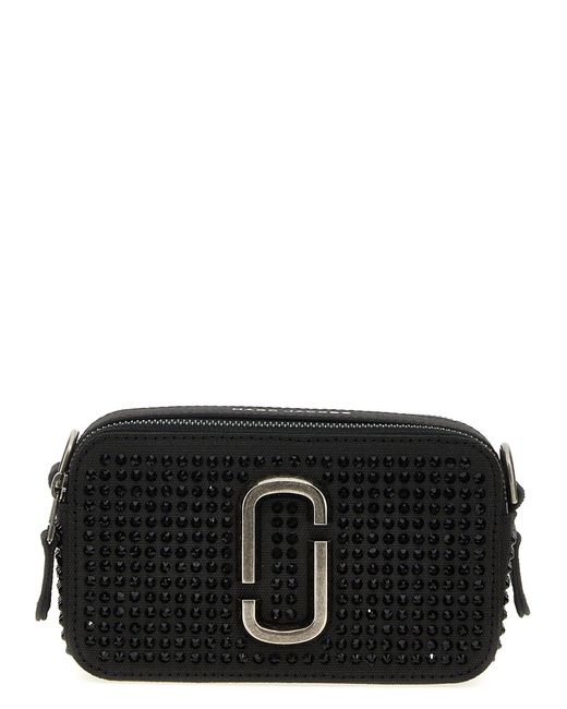 Marc Jacobs Black 'The Crystal Canvas Snapshot' Crossbody Bag
