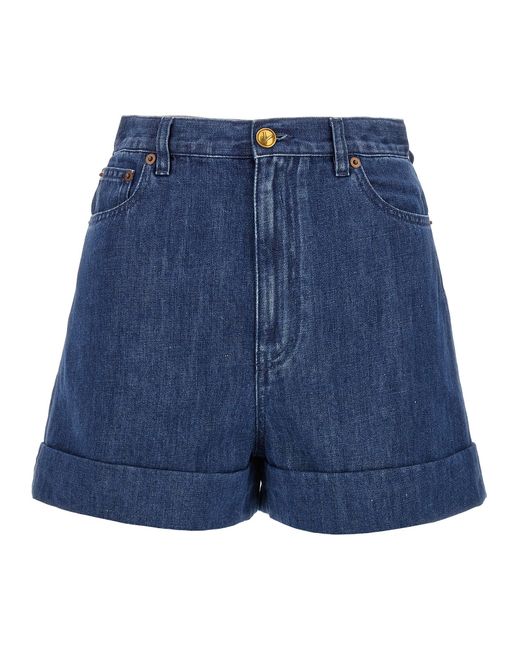 Valentino Garavani Blue Denim Shorts Bermuda And Short
