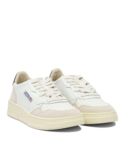 Autry White "Medalist Low" Sneakers