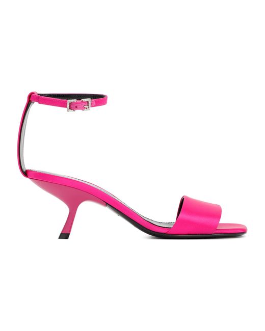 Sergio Rossi Pink Elegant Satin Mini Sandals For