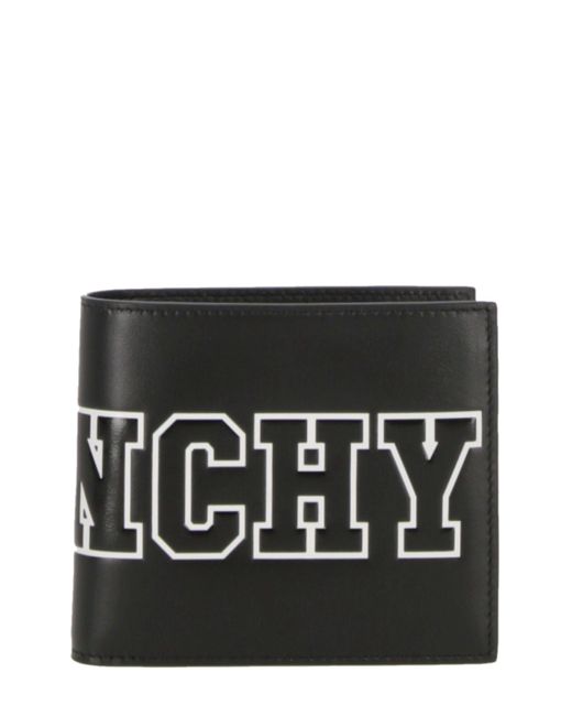 Portafoglio in pelle con logo di Givenchy in Black