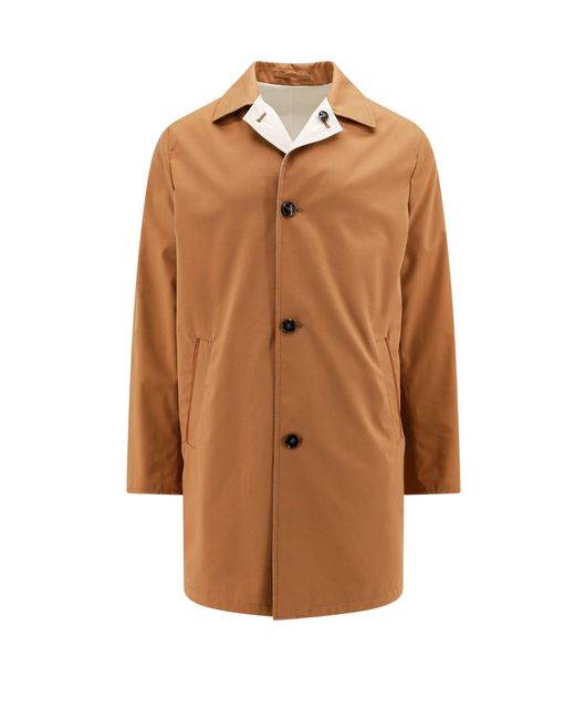 Kiton Brown Coat for men