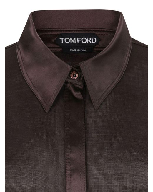 Tom Ford Black Silk Polo Shirt