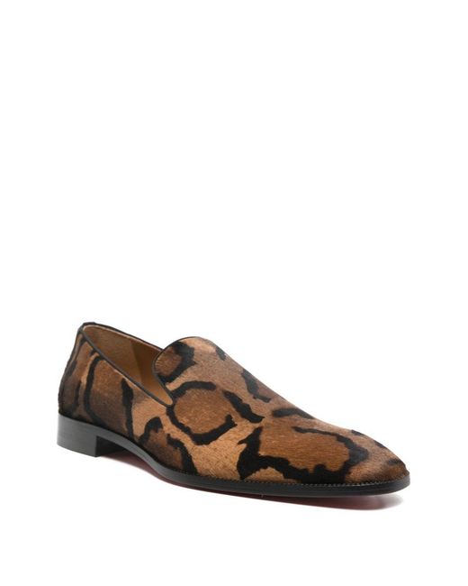 Danny Leather Loafers-Uomo di Christian Louboutin in Brown da Uomo