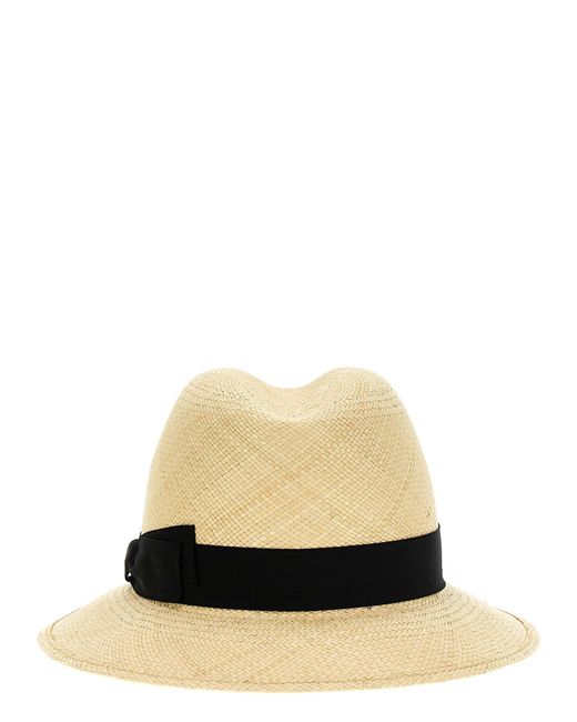 Panama Quinto Cappelli Nero di Borsalino in White
