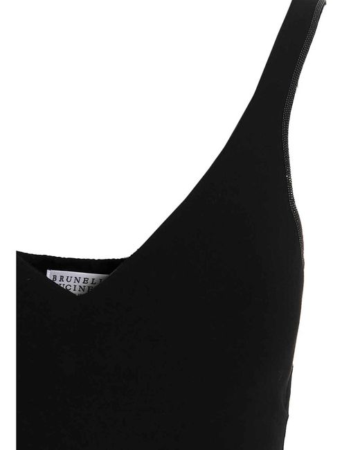 'Monile' Top Nero di Brunello Cucinelli in Black