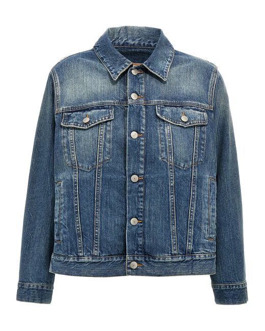 MM6 by Maison Margiela Blue Layered Denim Jacket Puffer Jackets