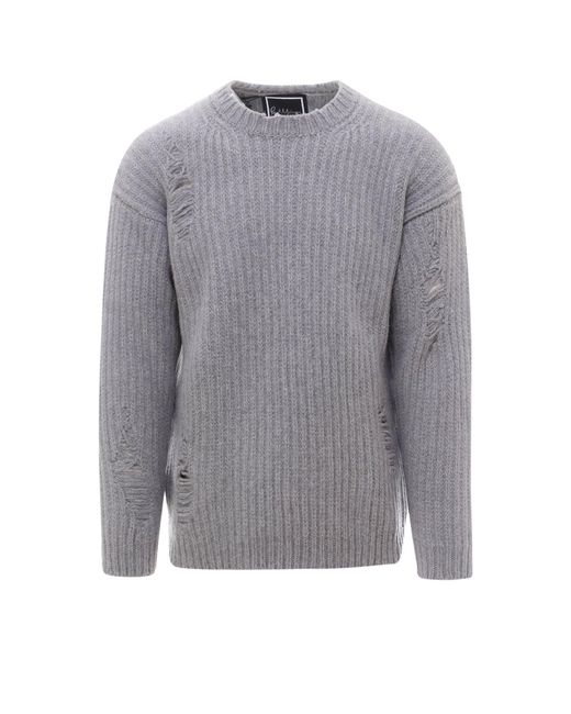 PAUL MÉMOIR Gray Wool Sweater for men