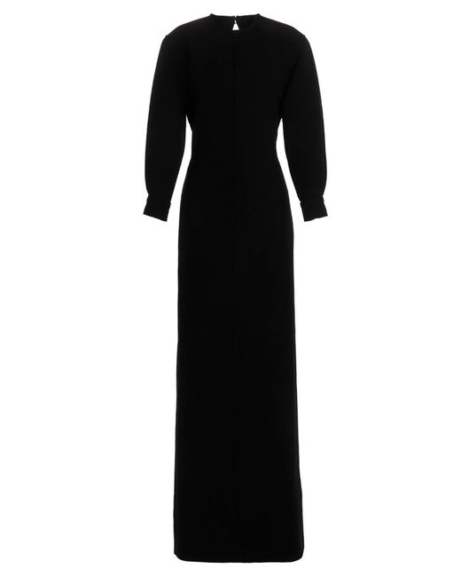 Saint Laurent Black Armure Lourd Dresses