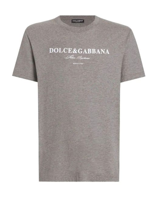 Dolce & Gabbana Gray T-Shirts And Polos for men