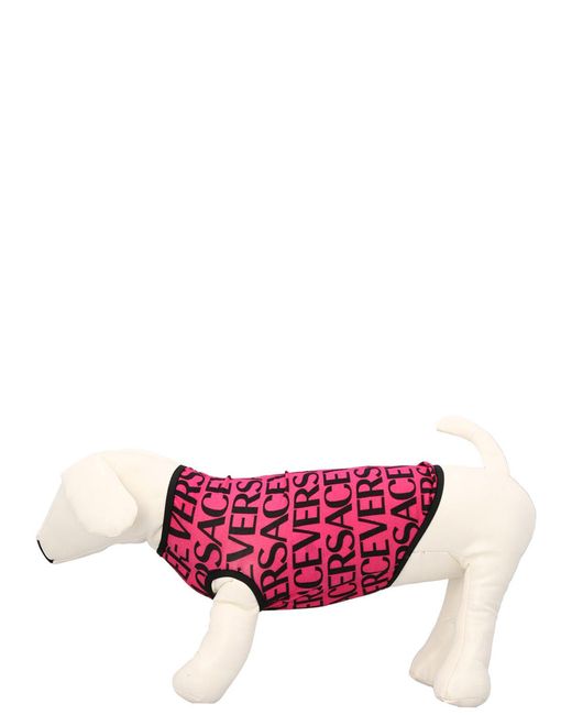 Versace Pink Logo Print Dog T-shirt Pets Accesories