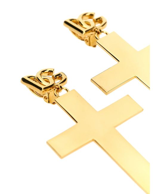 Cross Earrings Gioielli Oro di Dolce & Gabbana in Metallic