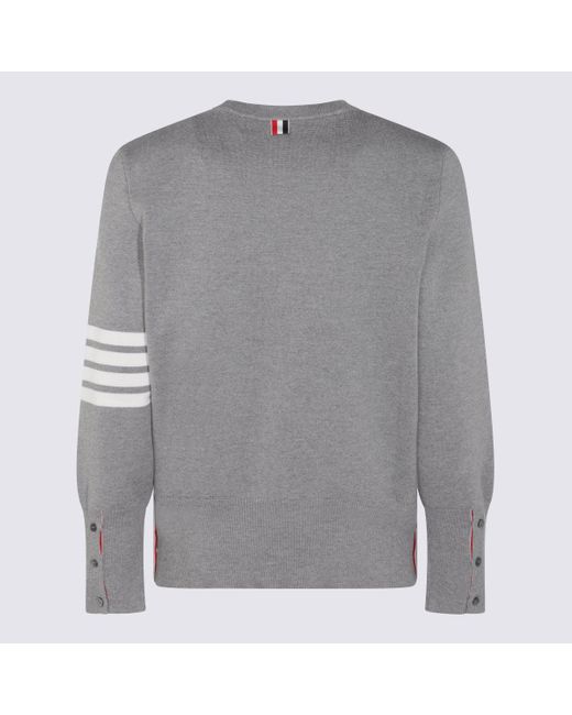 Thom Browne Gray Wool Knitwear for men