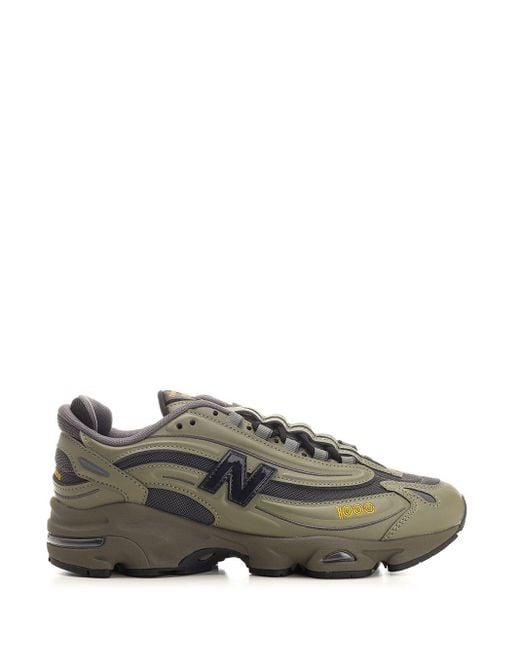 スニーカー NEW BALANCE 1000 SNEAKERS 1000 colorblocked leather sneakers in green - New Balance