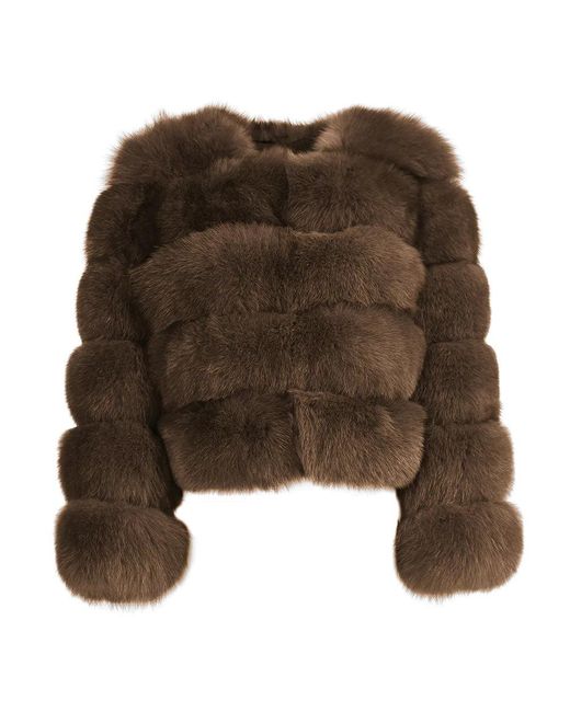 Wanan Touch Rouge Brown Fox Fur Jacket | Lyst