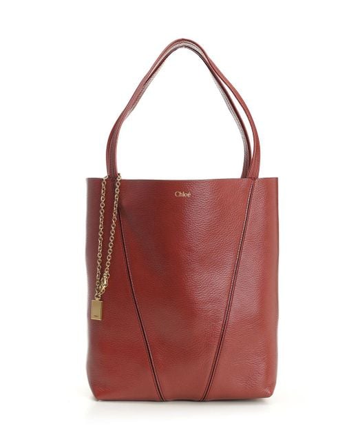 Chloé Red Chloé Spin Handbags