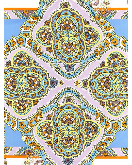 Printed Silk Scarf Sciarpe Multicolor di Etro in Blue