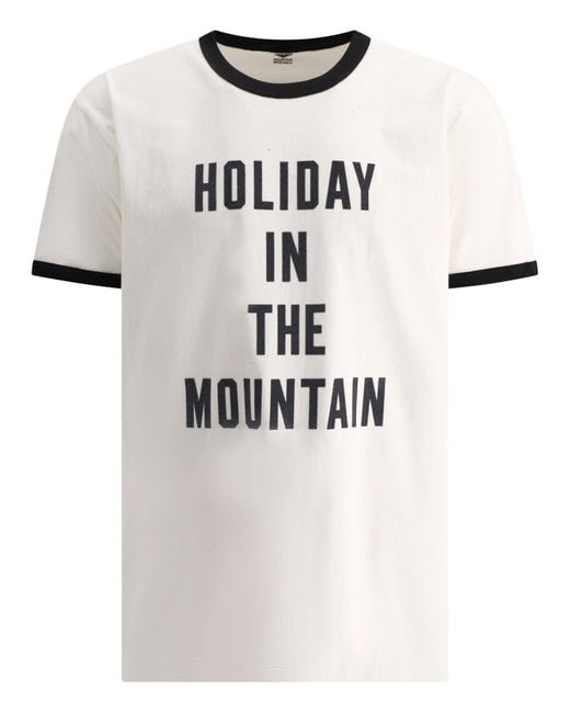 Mountain Research. White "H.I.T.M." T Shirt for men