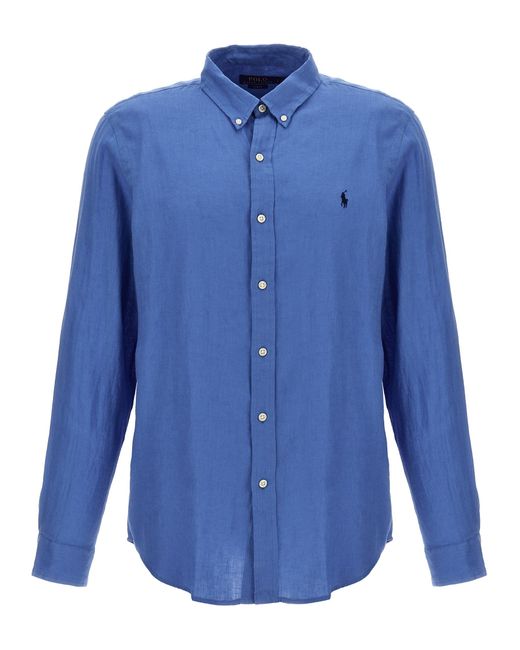 Polo Ralph Lauren Blue Logo Shirt Shirt, Blouse for men
