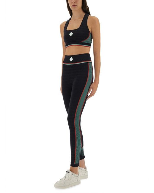 Casablanca Black Sports Bra Top