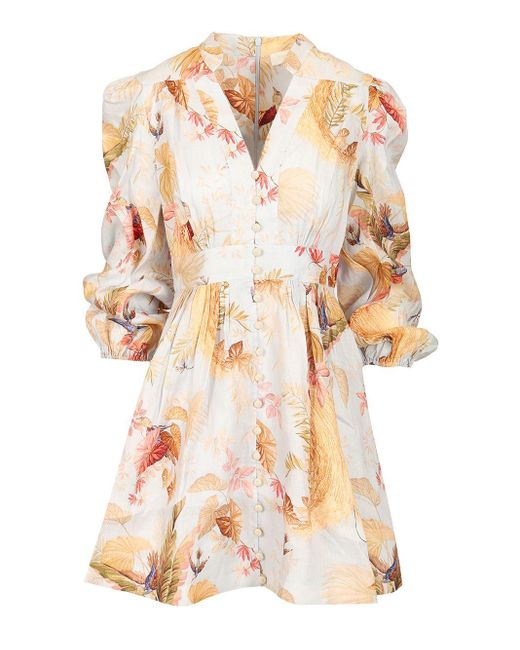 ZIMMERMANN ASCENSION ショートドレス Zimmermann Ascension Dresses in Natural | Lyst