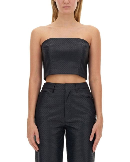 ROTATE BIRGER CHRISTENSEN Black Crop Top
