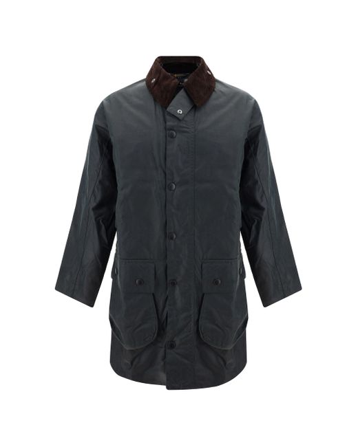 Barbour Gray Border Wax Jacket