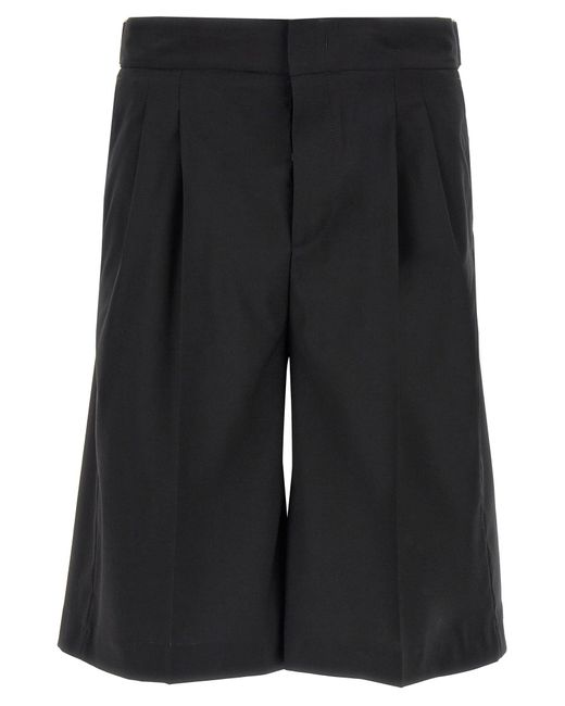 Techno Wool Bermuda Shorts Bermuda E Short Nero-Uomo di PT Torino in Black da Uomo
