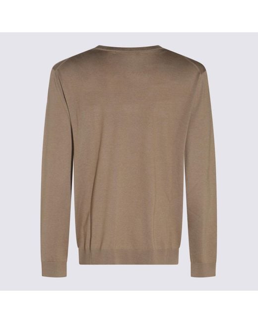 Loro Piana Brown Sweaters Light And Natural for men