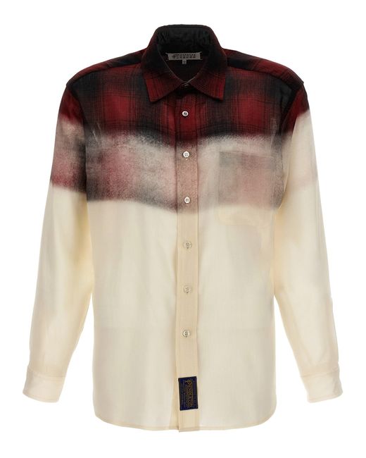 Maison Margiela Brown Pendleton Contrast Shirt Shirt, Blouse for men