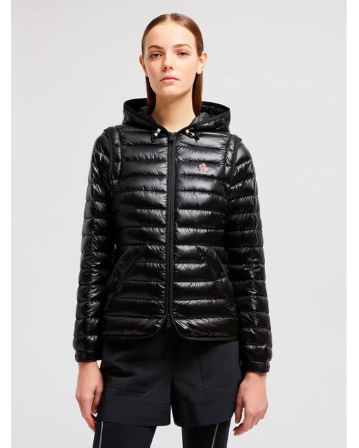 Grenoble Piumino Corto Con Cappuccio Karura 2-In di Moncler in Black