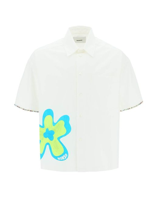 Bonsai White 'bloom' Short-sleeved Shirt for men