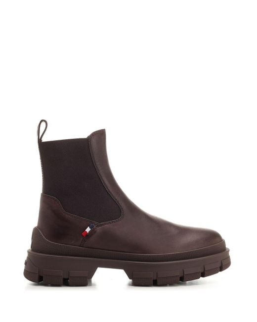 Moncler Brown Chelsea Boots for men