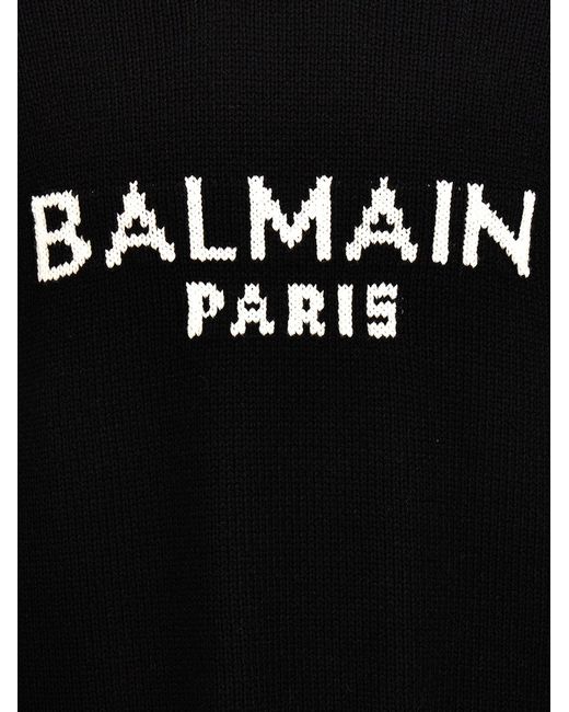 Balmain Black Jacquard Logo Sweater Sweater, Cardigans for men