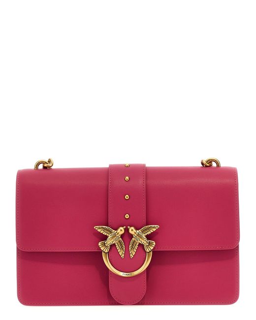 Pinko Red Classic Love Bag Icon Crossbody Bags