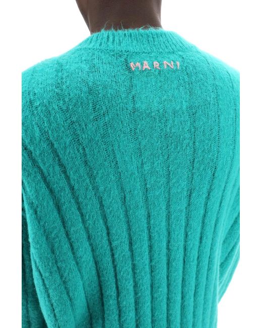 Marni Blue Brushed Mohair Pul for men