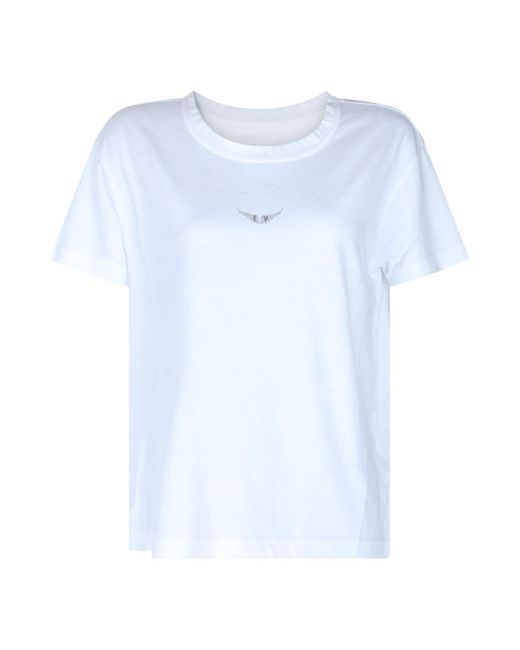 Zadig & Voltaire Blue T-shirts And Polos Light And Natural